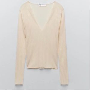 BNWT ZARA semi sheet knit top